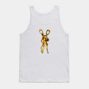 Weaving Styles Scissors in Gold Tank Top